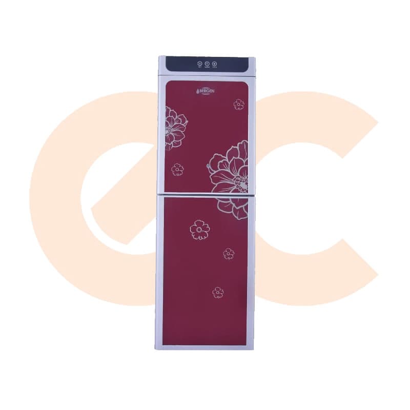 Bergen Hot And Cold Water Dispenser With Cabinet, Red- BYB87