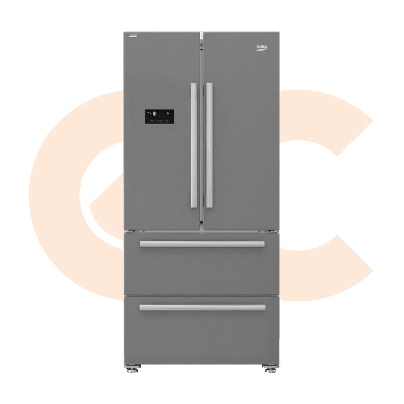 Refrigerator BEKO  539 liter French Doors Digital  4 Doors Silver Model GNE60500X