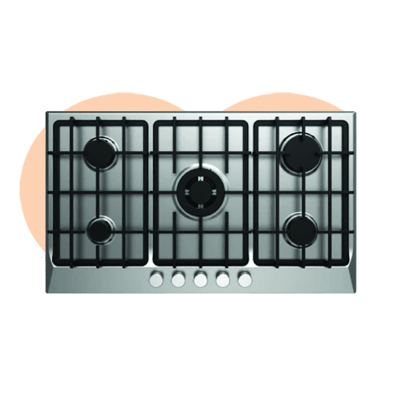 Built-In Hob Fresh -In Gas , 5 Burners, Silver – HAFR90CMSC1