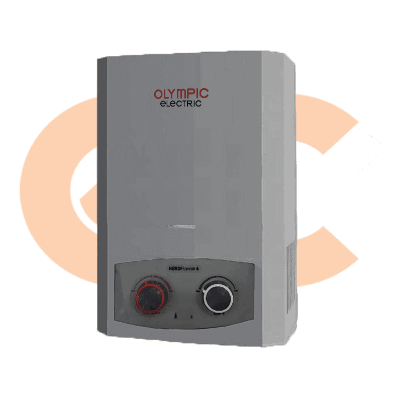 Water Heater Olympic Electric Gas , 10 Liters,With Adabter And Chimney,Silver 945105583
