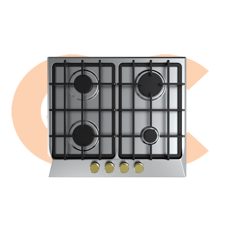 Built-In Hob Fresh Gas , 4 Burners 60Cm Silver HAFR60CMSC1-BR 500009614