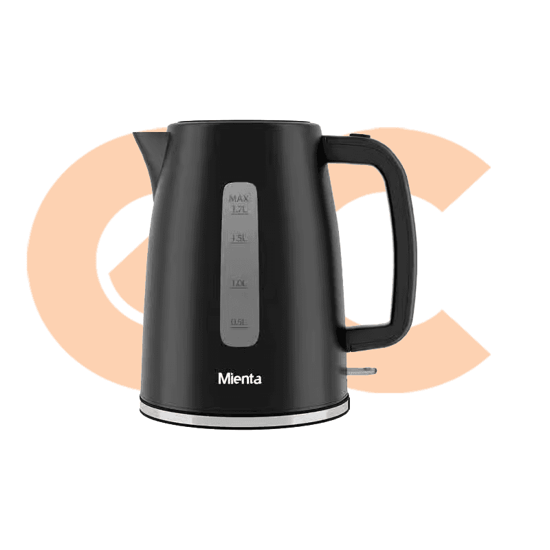 Mienta Electric Kettle, 1.7 Liter, 2200 Watt, Black – QUICK BOIL EK201737A