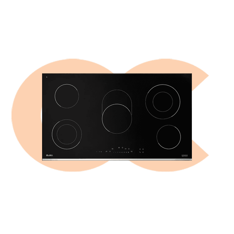 Built-In Hob Elba  In Ceramic Electric Toutch  With 5 burners Model EVC905XF