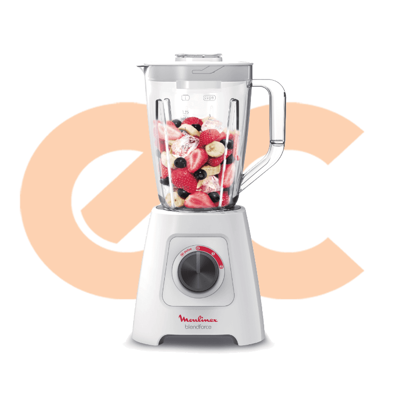 Moulinex Blendforce Blender, 800 Watt, 2 Liter, Grinder and Grater – LM4231EG