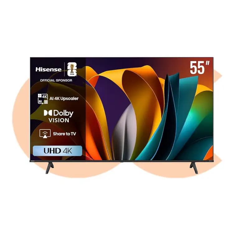 تلفزيون هايسنس 55 بوصة سمارت LED بدقة UHD موديل 55A6N