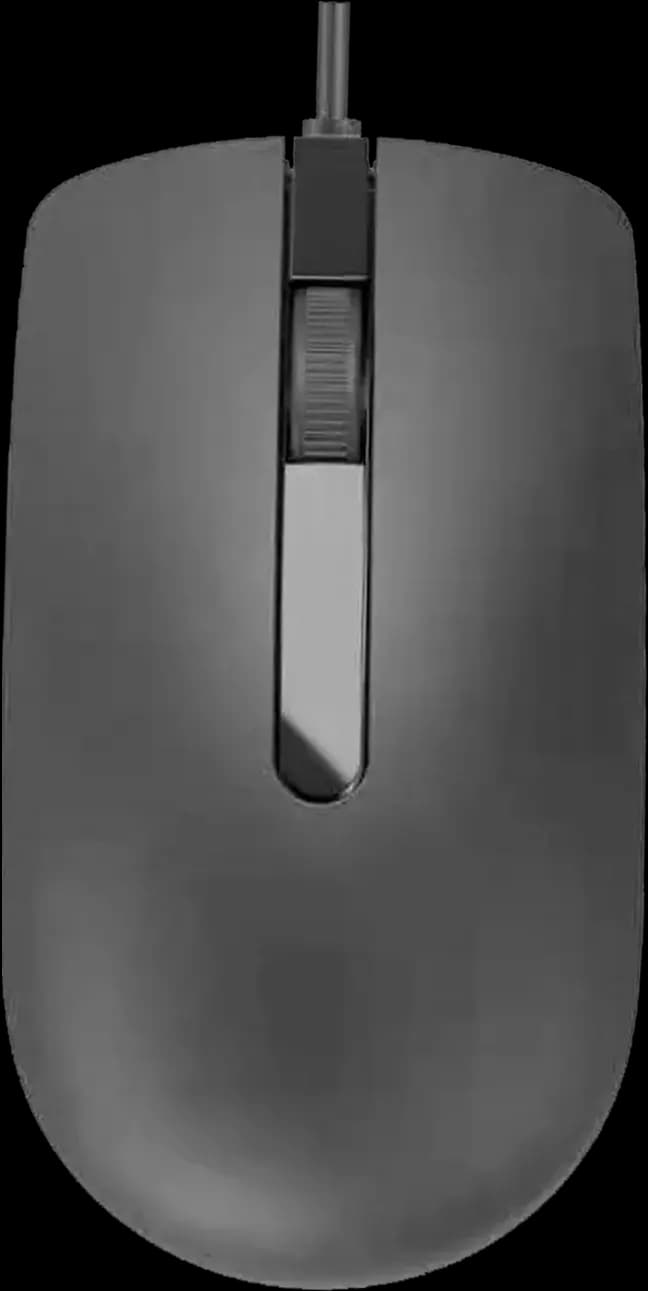 E-Train Wired Mouse, 1.5m, 1000 DPI, Grey, MO771