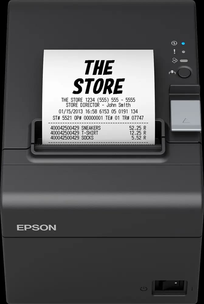 طابعة فواتير حرارية ابسون، احادية اللون، USB-Ethernet، سوداء، TM-T20III-012