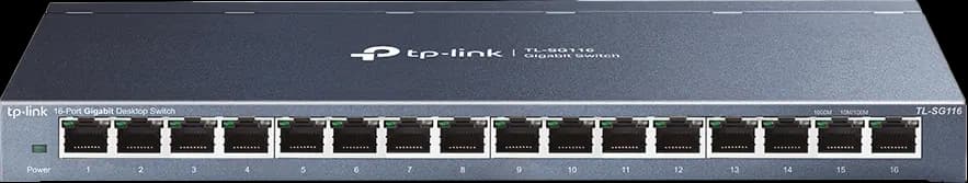 سويتش ايثرنت تي بي لينك 16 منافذ، 1 جيجابت، اسود، TL-SG116