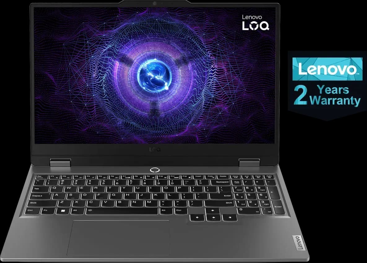لابتوب لينوفو LOQ 15IRX9، معالج Intel® Core™ i7-13650HX، رام 16GB، هارد 512GB SSD، كرت شاشة NVIDIA GeForce RTX3050 6GB GDDR6، شاشة 15.6 بوصة FHD IPS - رمادي
