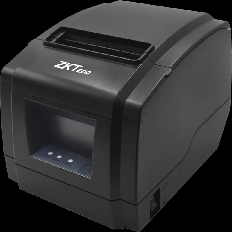 طابعة فواتير حرارية ZKTeco ، USB + LAN، أسود، ZKP8005