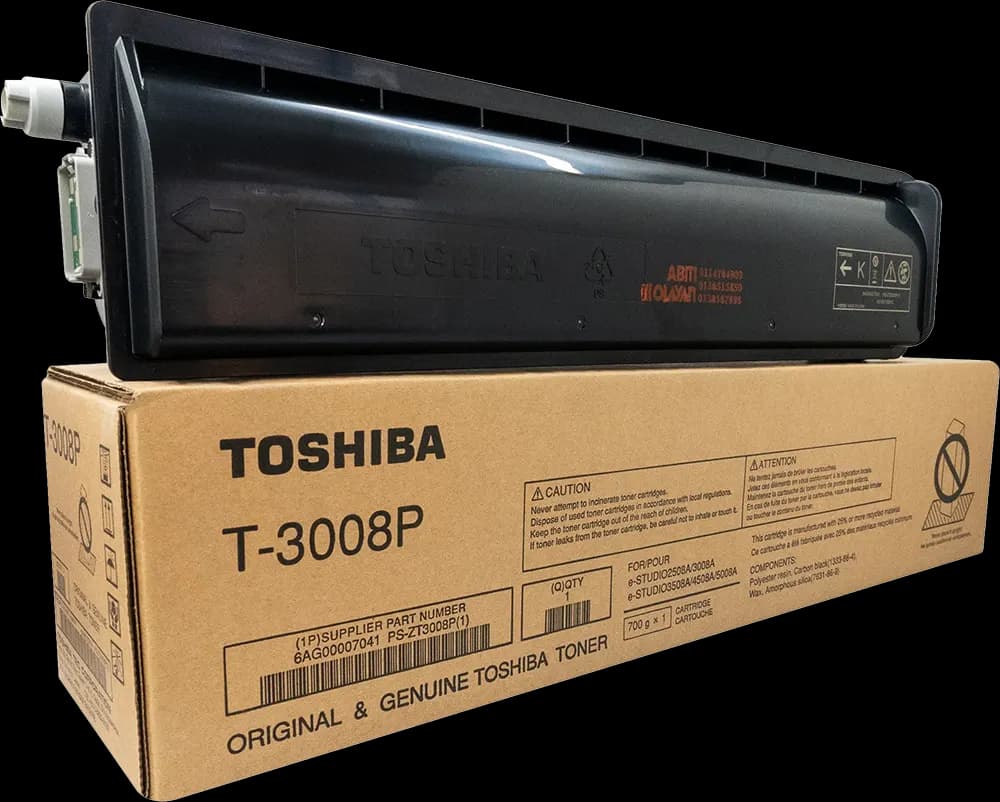 خرطوشة حبر ليزر توشيبا T-3008P، أحادية اللون، 36000 صفحة، أسود