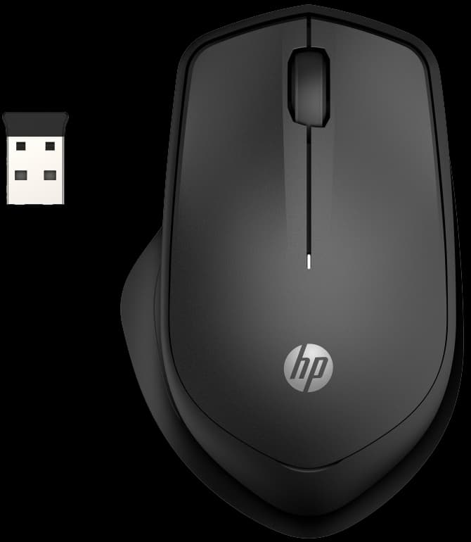 HP 280 Silent Wireless Mouse , 1200 DPI , Bluetooth 5.0 , 3 Buttons , Black ,  MO152 - 19U64AA#ABB
