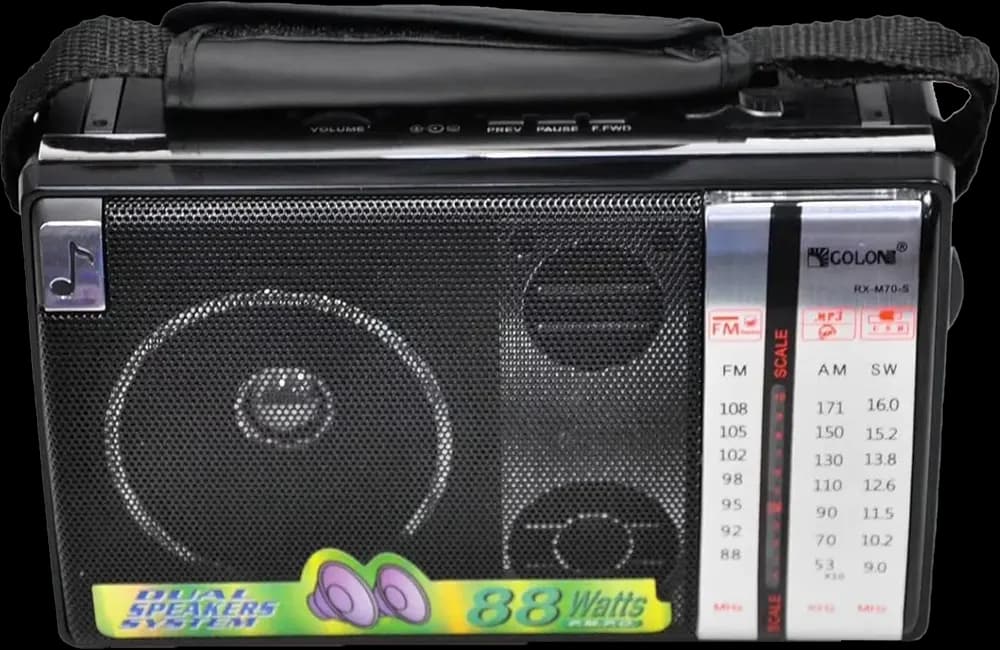 راديو جولون متعدد النطاق،FM-AM-SW، يدعم USB وبطاقة ذاكرة،بطارية قابلة لإعادة الشحن، أسود، RX.M70