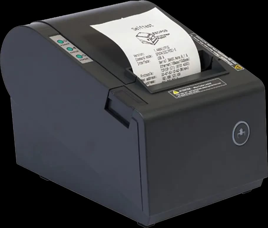 طابعة فواتير حرارية جاينشا، احادية اللون، USB+Serial، أسود، GA-80250IVN