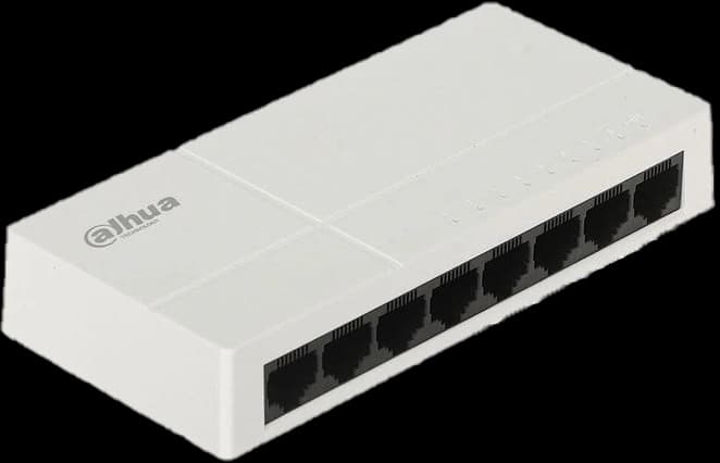 سويتش اثرنت داهوا ، 8 منافذ 10-100-1000 ميجابت في الثانية ، غير مُدار ، DH-PFS3008-8GT-L