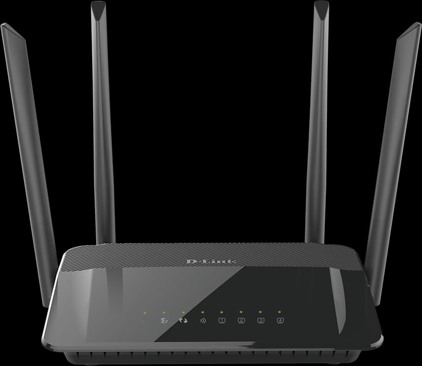 أكسيس بوينت واي فاي AC1200 من دي لينك ، ثنائي النطاق ، 4 أنتنة ، أسود ، DIR-822