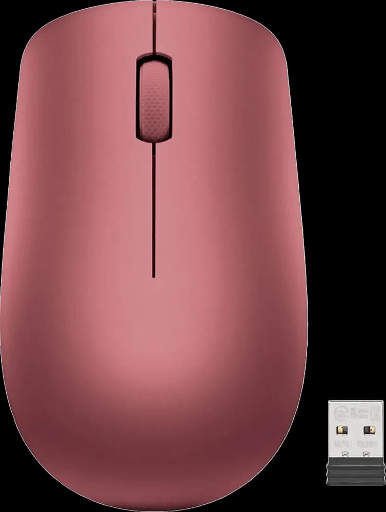 ماوس لاسلكي لينوفو 530، 2.4GHz، 1200 DPI، أحمر كرزي