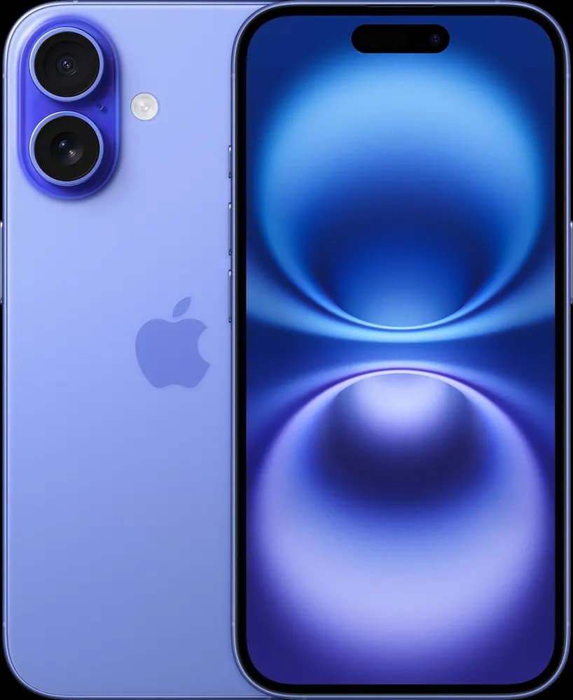 موبايل ابل iPhone 16 شريحة واحدة 128GB 8GB رام 5G - أزرق