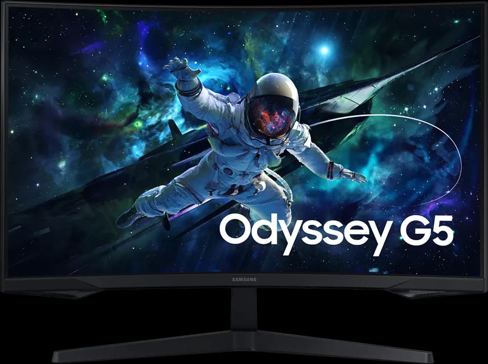 شاشة جيمنج سامسونج Odyssey G5، مقاس 27 بوصة منحنية، دقة QHD، معدل تحديث 165Hz، LS27CG552EMXEG