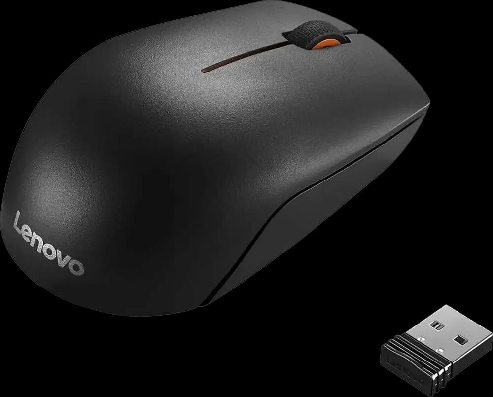 Wireless Mouse Lenovo 300, 2.4GHz, 1000 DPI, Black