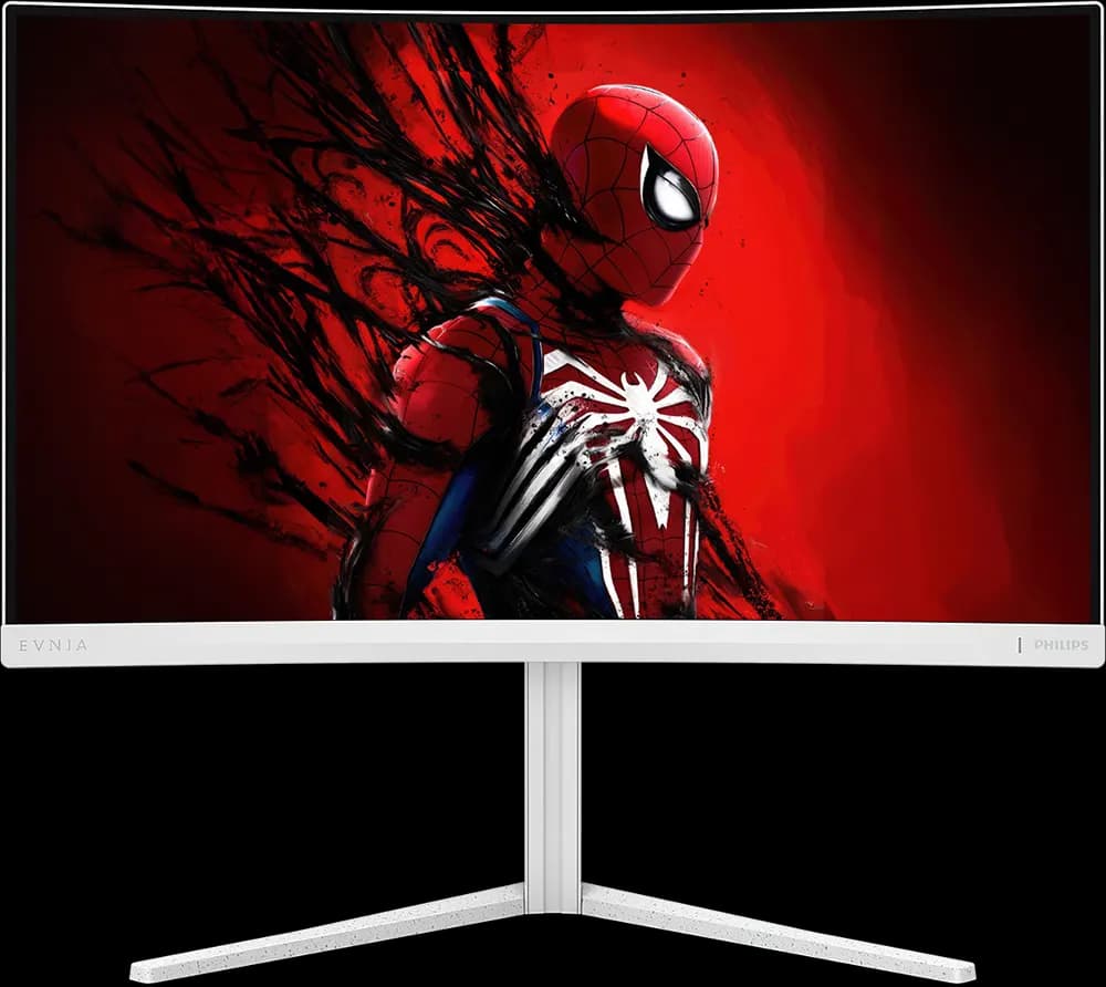 شاشة فيليبس Evnia منحنية للجيمنج، 27 بوصة VA panel، دقة QHD، 180Hz، أبيض، 27M2C5501