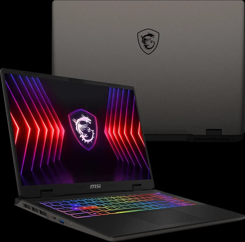 لابتوب ام اس اي Sword 16 HX B14VFKG-1049XEG - معالج انتل Core i7-1465HX - رام 16GB - هارد 512GB SSD - كرت شاشة انفيديا GeForce RTX 4060 8GB - شاشة 16 بوصة FHD+ - نظام دوس - لون رمادي