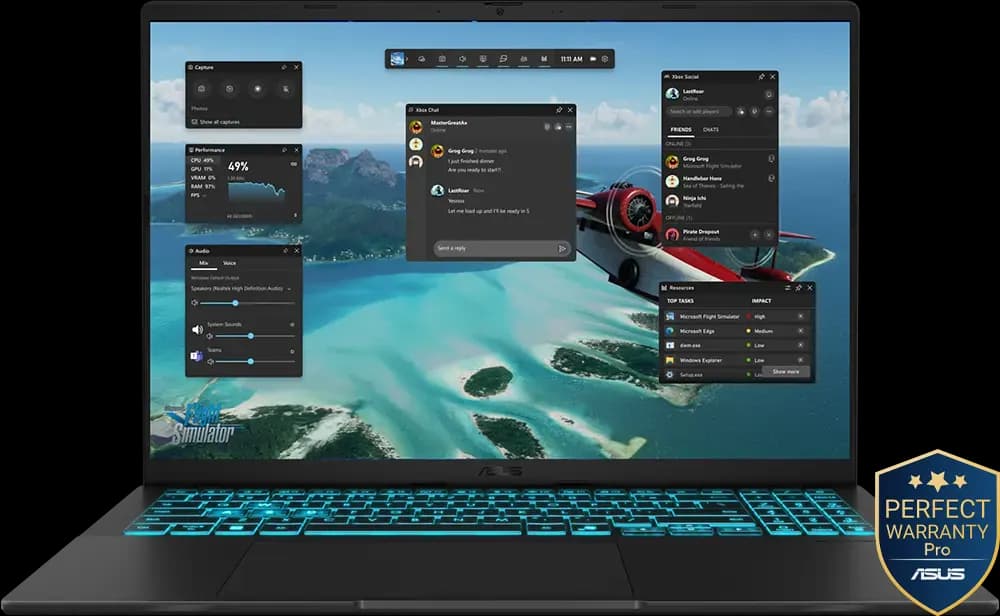 لابتوب اسوس V16 V3607VH-RP007W، انتل كور 7 240H، رام 16GB، هارد 1TB SSD، كرت شاشة انفيديا GeForce RTX 5050 8GB، شاشة 16 بوصة WUXGA، ويندوز 11 هوم، أسود