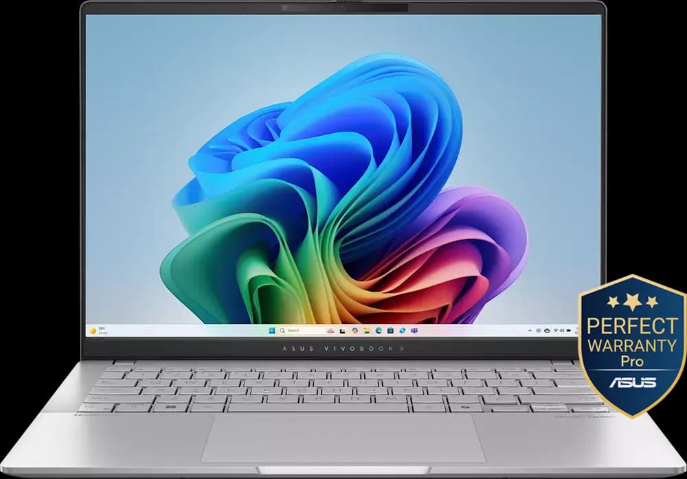 Laptop Asus VivoBook S 14 OLED M5406WA-PP009W AMD Ryzen AI 9-365, 24GB RAM, 1TB SSD Hard Disk, AMD Radeon Integrated Graphics Card, 14.0" 3K OLED Display, Windows 11 Home, Cool Silver