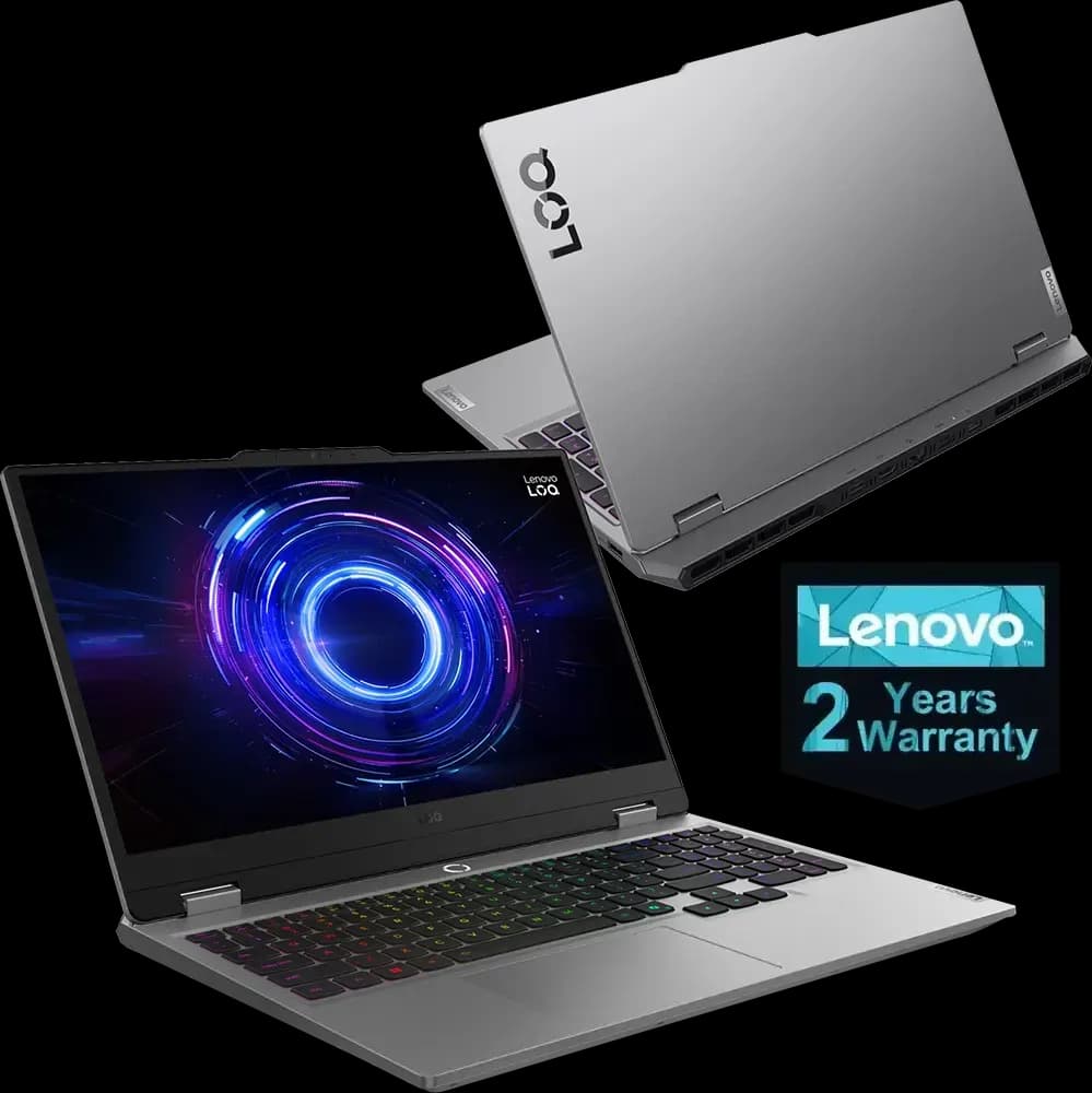 لابتوب لينوفو LOQ 15IRX10، معالج Intel® Core™ I7-14700HX، رام 16GB، هارد 512GB SSD، كرت شاشة NVIDIA GeForce RTX5060 8GB GDDR7، شاشة 15.6 بوصة FHD IPS - رمادي