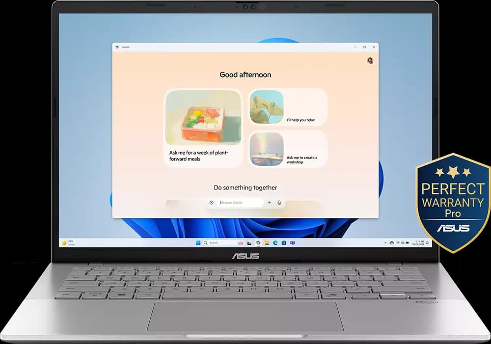 لابتوب اسوس VivoBook S14 S3407QA-SF067W معالج Qualcomm Snapdragon X، رام 16GB، هارد 512GB SSD، كرت شاشة Qualcomm® Adreno™، شاشة 14.0 بوصة WUXGA IPS، ويندوز 11 هوم، فضي كول