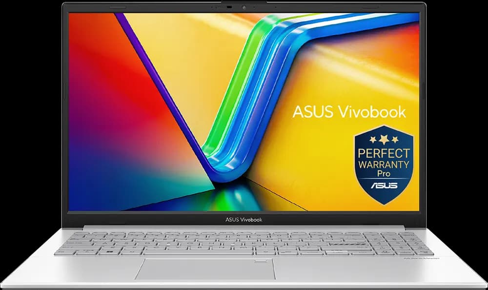 لابتوب اسوس Vivobook Go 15 E1504FA-BQ8233W، معالج AMD Ryzen 3 30، رام 8GB، هارد 256GB SSD، شاشة 15.6 بوصة FHD، كرت شاشة AMD Radeon مدمج، ويندوز 11 هوم، فضي كول