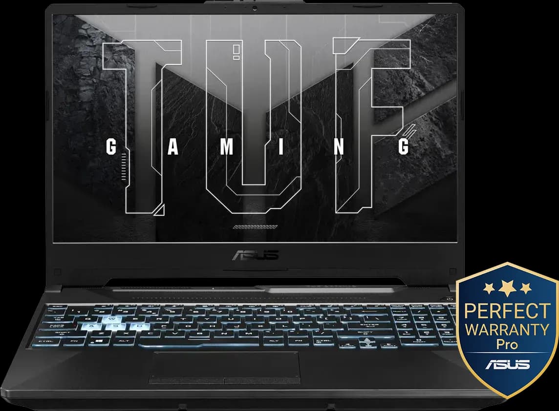 لابتوب جيمنج اسوس TUF A15 FA506NCQ-HN167W، معالج AMD Ryzen 7- 170، رام 16 جيجابايت، هارد 512 جيجابايت SSD، كرت شاشة NVIDIA GeForce RTX 3050 4GB، شاشة 15.6 بوصة FHD، ويندوز 11، أسود