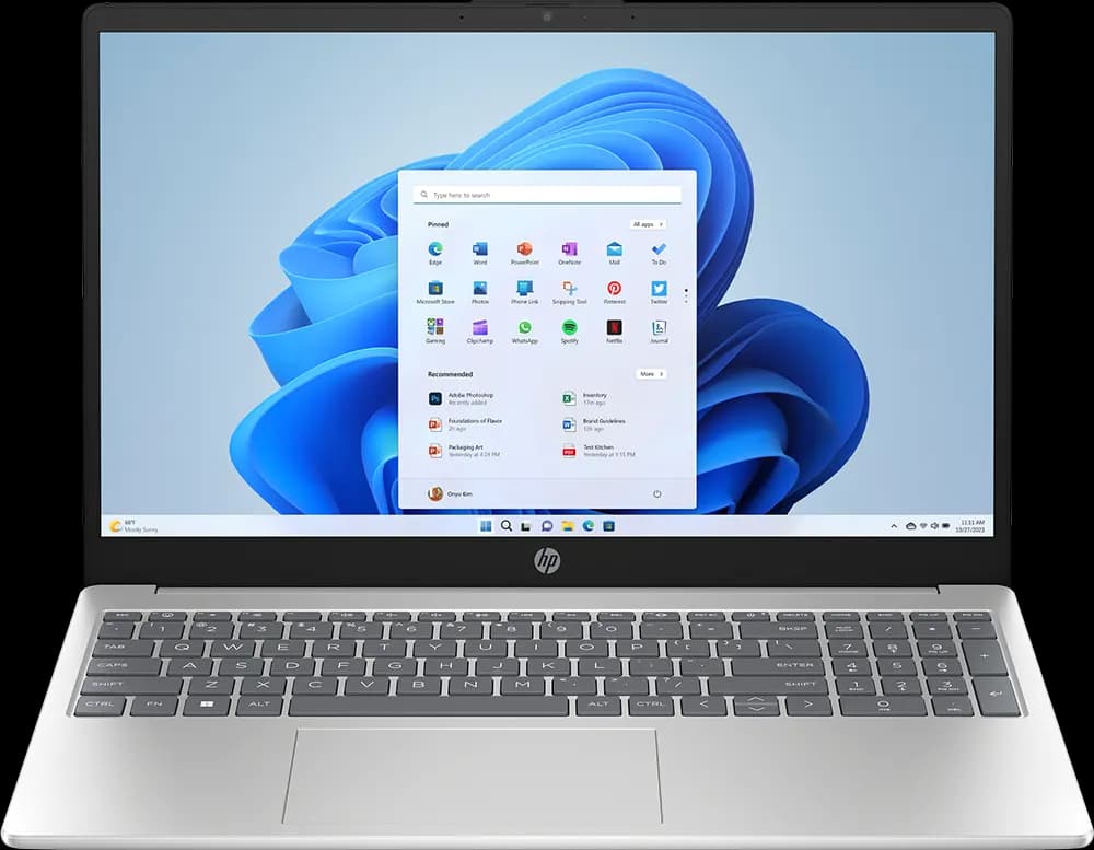لابتوب HP 15-FC0063NE معالج AMD Ryzen 7730U رامات 16 جيجا هارد 512 جيجا SSD كارت AMD Radeon مدمج شاشة 15.6 بوصة FHD - فضي