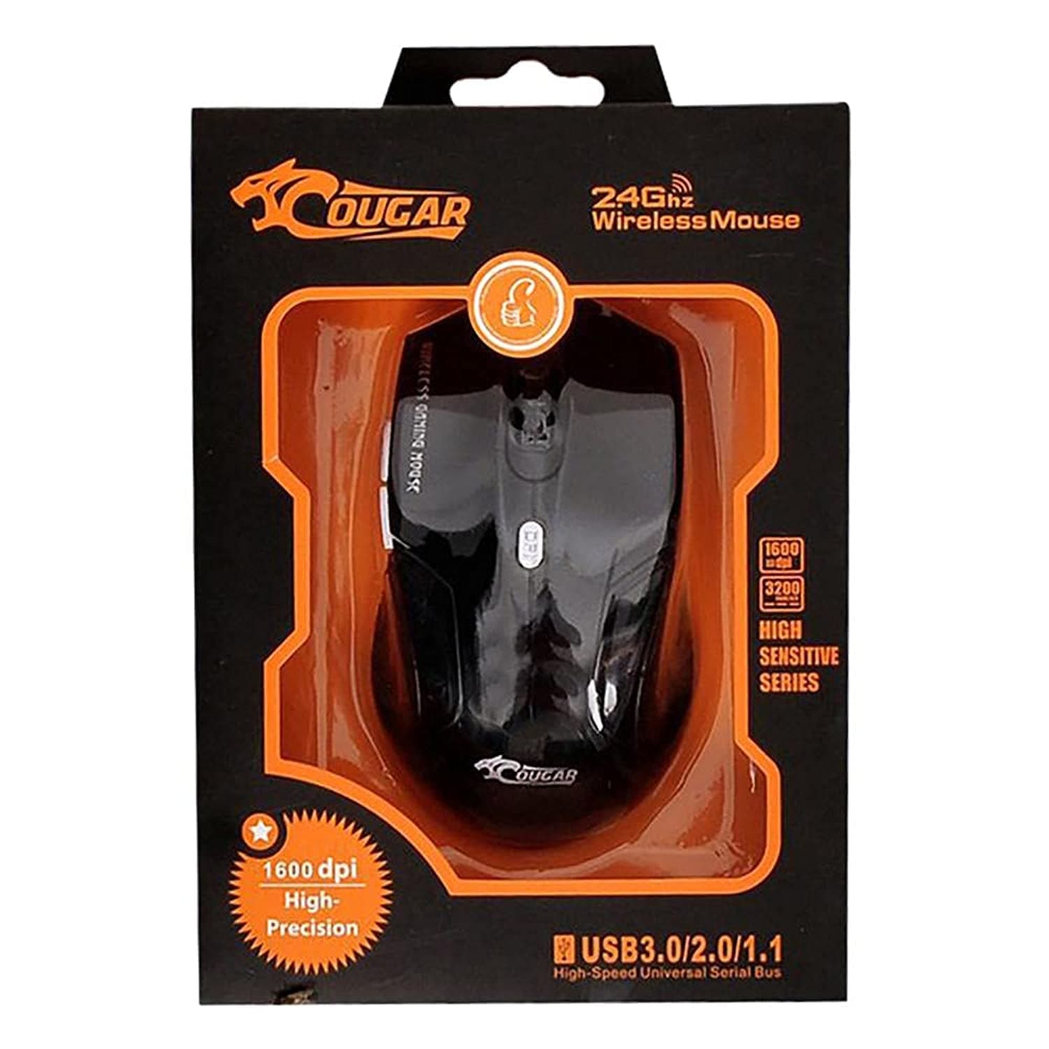 Cougar E-1500 Wirless Mouse, Black