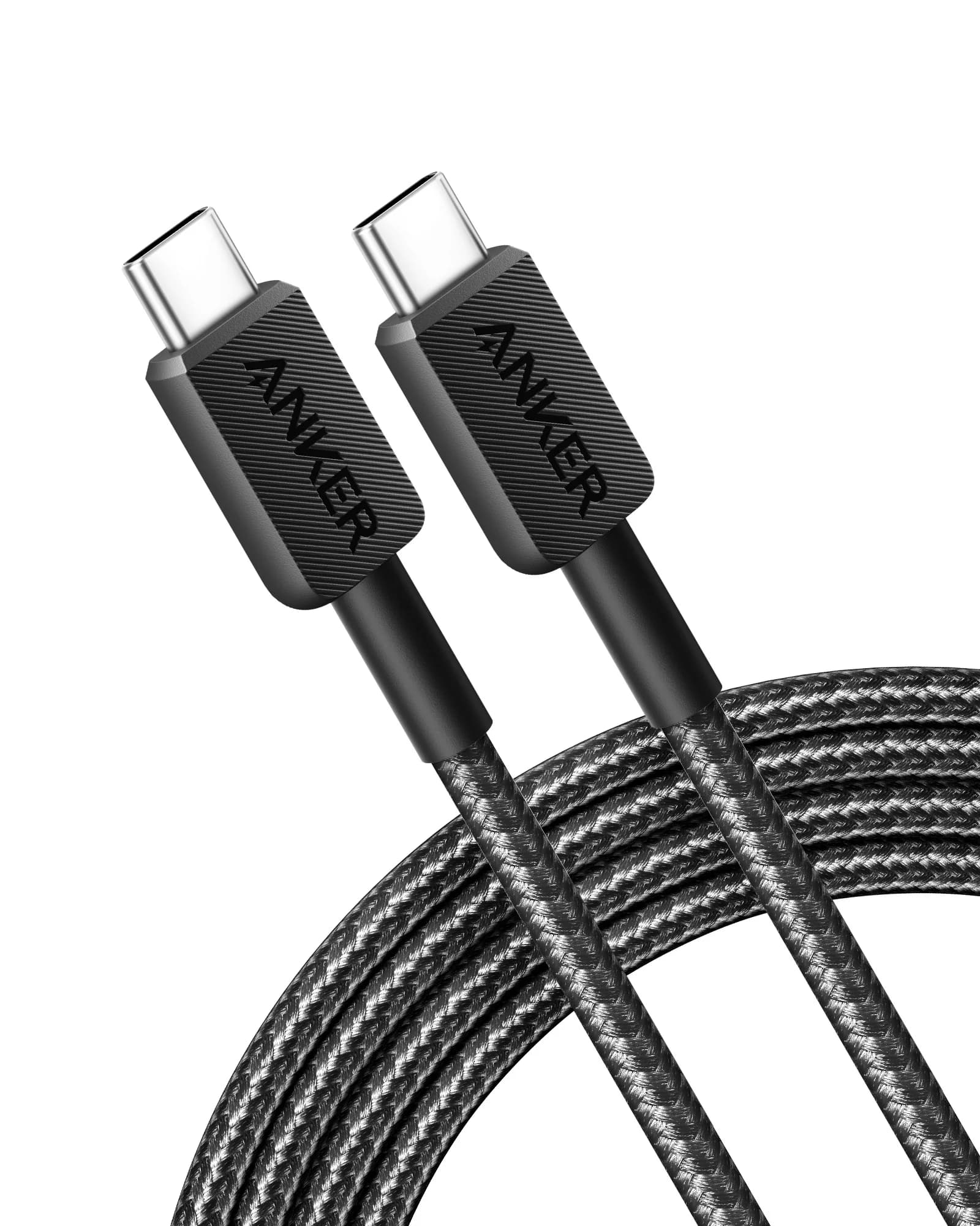 Anker Nylon Cable 322 USB-C to USB-C – 3.3ft – 60W – Black