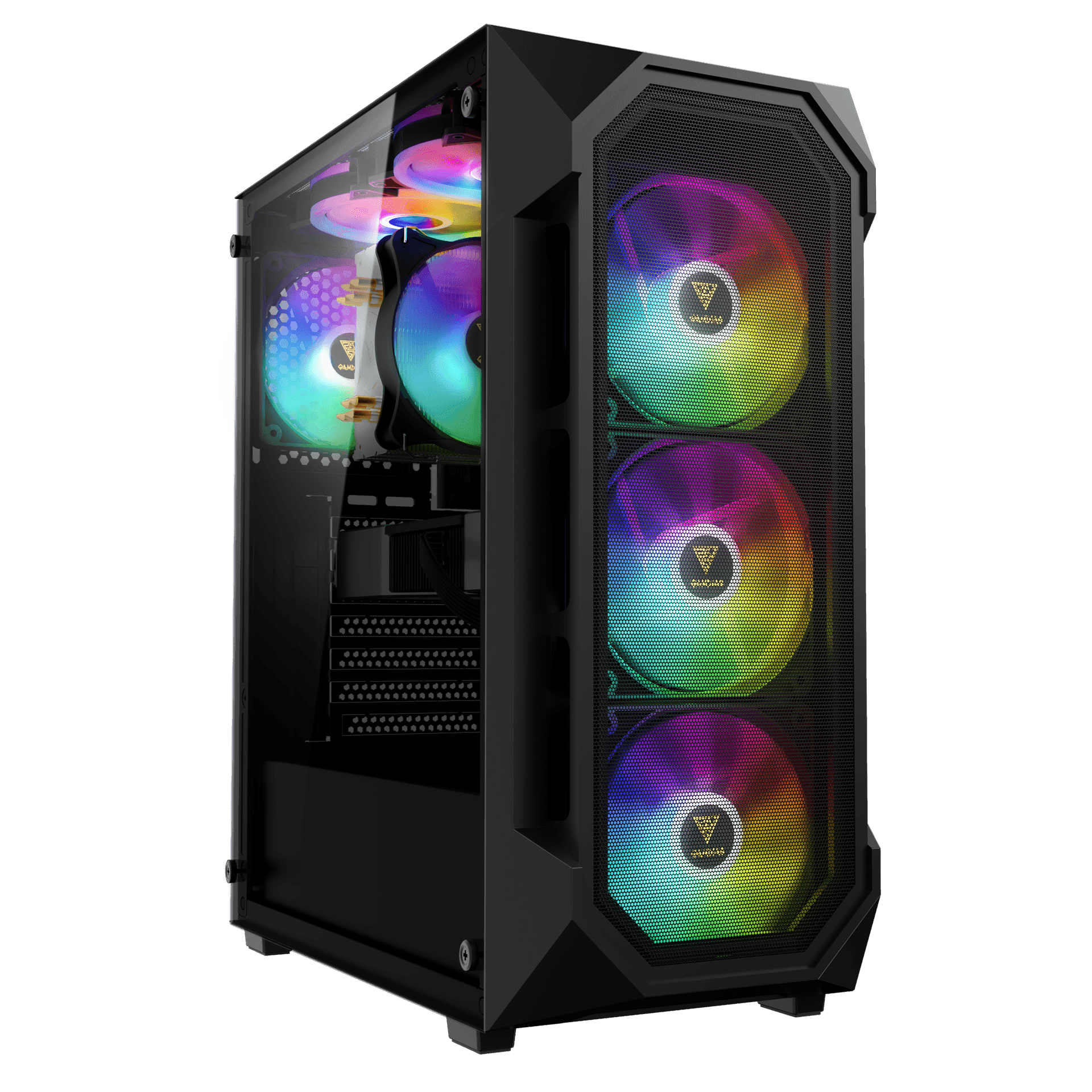 GAMDIAS AURA GC1 ELITE ARGB Mid-Tower Case With HELIOS E1 600W Power Supply