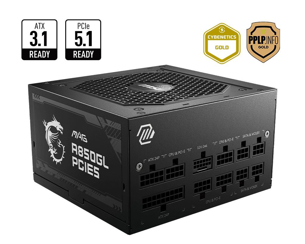 MSI MAG A850GL PCIE5 | 850W Gold Full modular Power Supply