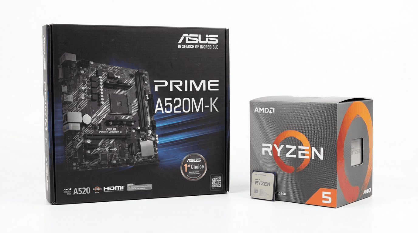 Motherboards ASUS PRIME A520M-K with AMD Ryzen™ 5 4500 Desktop Processor