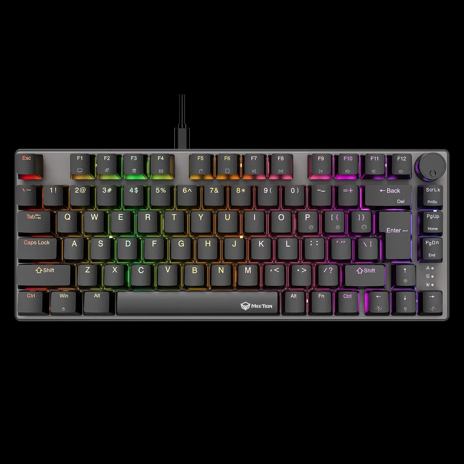 كيبورد ميكانيكي Meetion MK006 Pro، إضاءة RGB، حجم 75%، يدعم التبديل السريع للسويتش