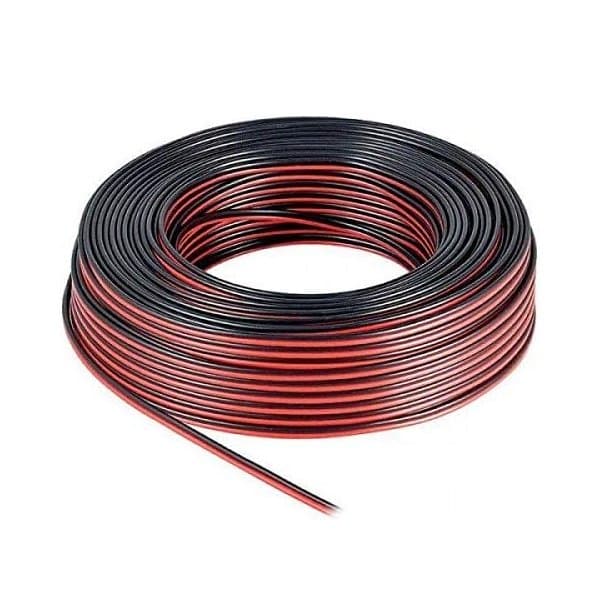 Earphone wire 1.0 mm, meter , black and red copper كابل سماعات