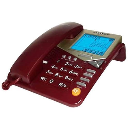 Gaoxinqi 302 Corded Telephone – Maroon تليفون ارضى