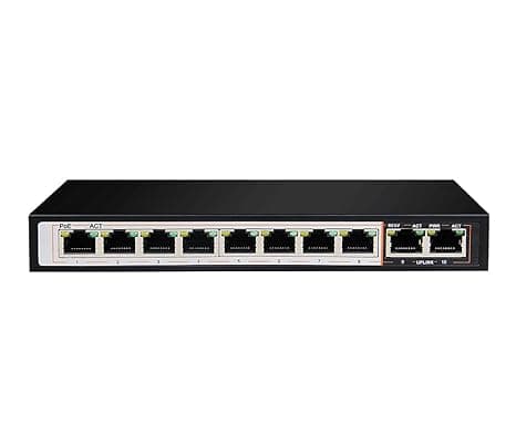 D-LINK DGS-F1010P-E 8GE POE+ 2GE UPLINK 250M POE SWITCH سويتش