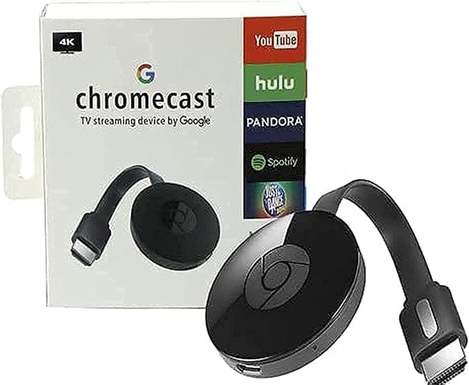 Google Chromecast for running Wi-Fi and receiving the Internet and its services – black مشغل وسائط متعددة كروم كاست