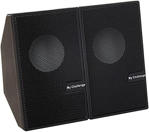 My Challenge D7 Wired Computer Speaker, 2 Pieces – Black سماعة لاب USB