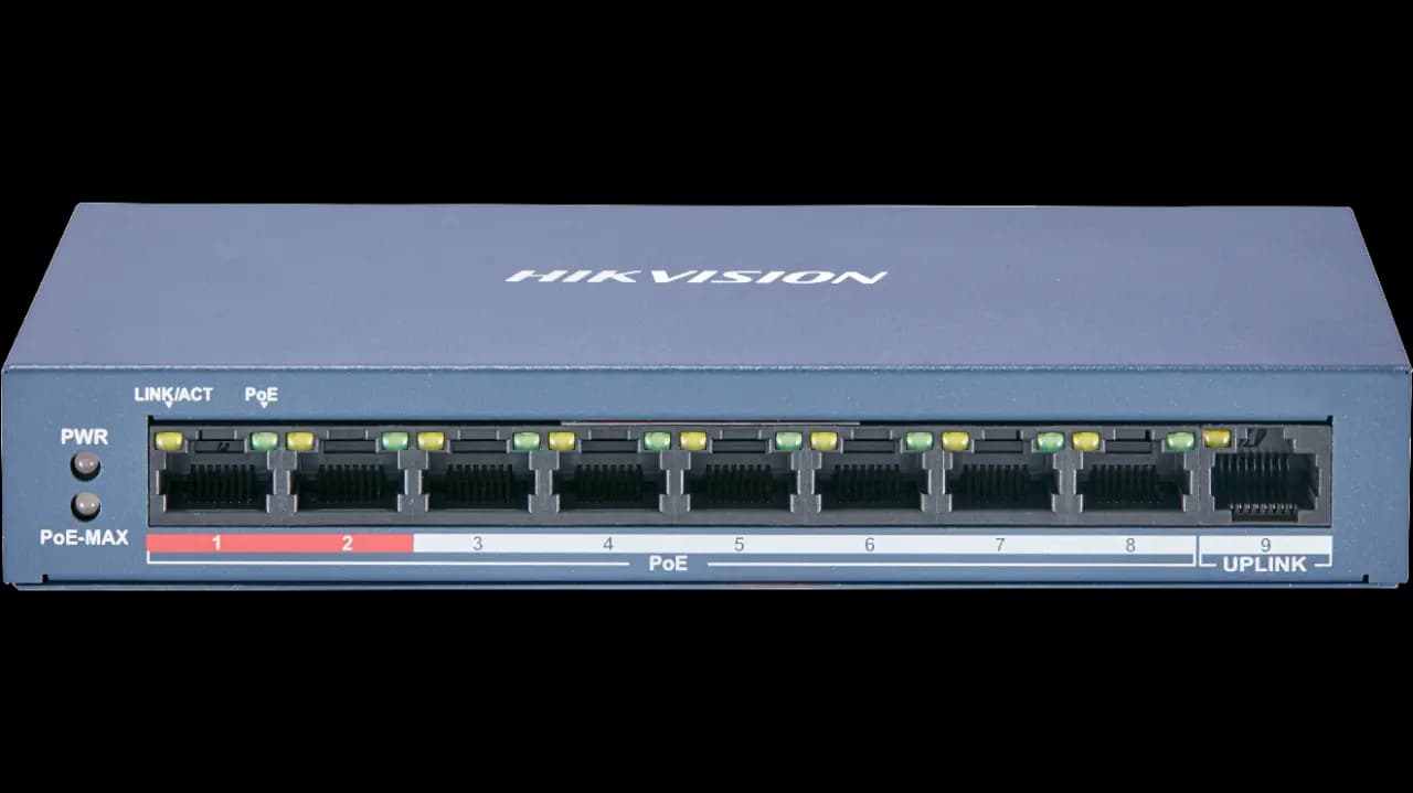 DS-3E0109P-E/M(B) سويتش 8 بورت poe