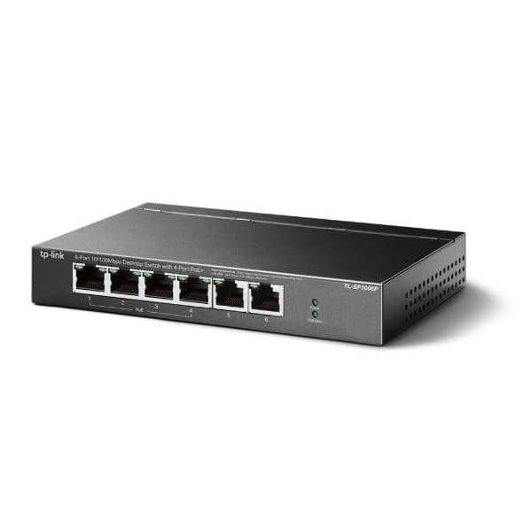 6-Port 10/100Mbps Desktop Switch with 4-Port PoE+_ tp-sf1006p سوتش6 بورت