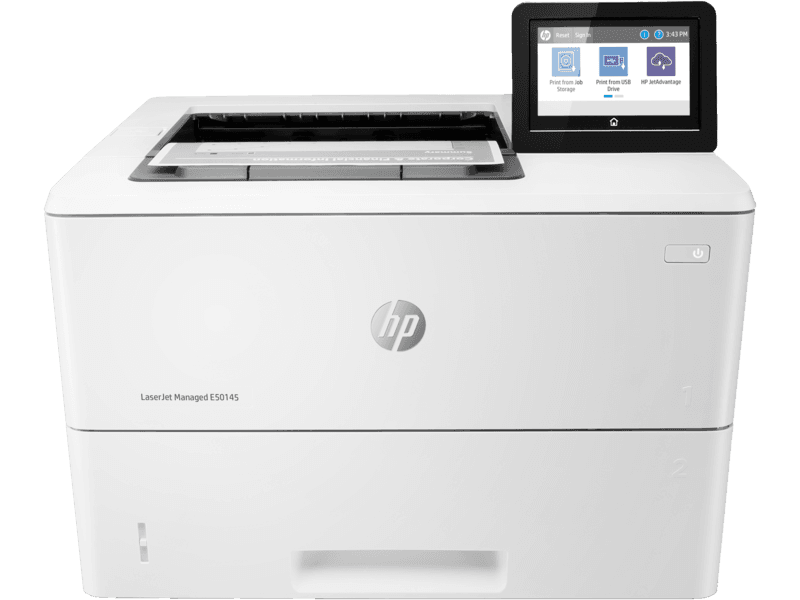 HP LaserJet Managed E50145dn (used) طابعة اتش بي 50145 استيراد فرز اول وليزر جيت بسرعة تصل الى 45 صفحة في الدقيقة وطباعة دوبليكس على الوجهين