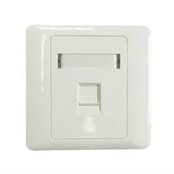White DERWISER FACE PLATE -single port faceplate type 86*86 وش سنجل