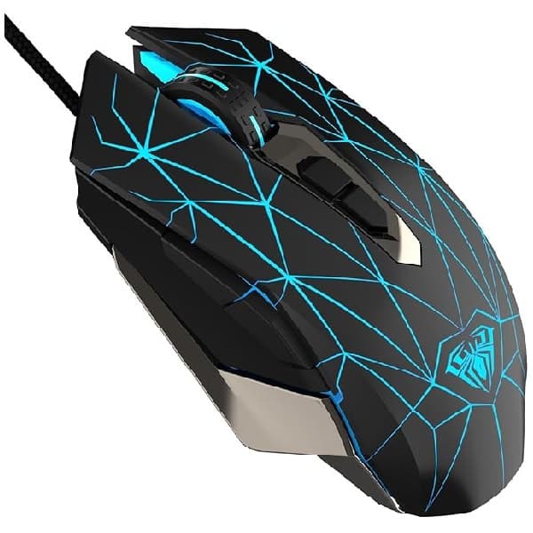 ماوس جيمنج بـ 7 أزرار من Aula S50، دقة 4800DPI، بصري، سلكي USB مع إضاءة LED
