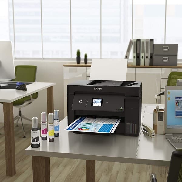 Epson Eco Tank L11050 A3  طابعة جديدة الوان ايكو تانك 4 فى 1 حبر سائل للطباعة  و المسح الضوئى و النسخ و الفاكس بميزة اتصال لاسلكى للاعمال  طباعة